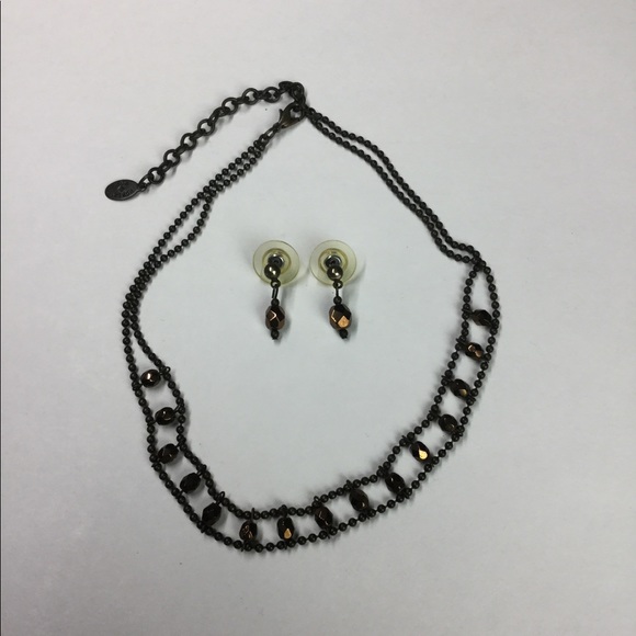 Brown two piece choker set - Picture 2 of 2